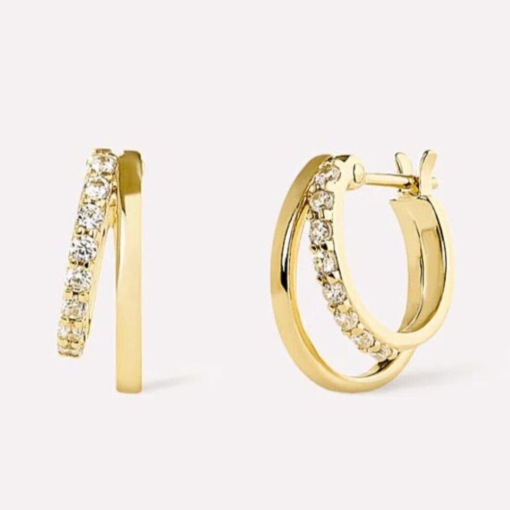 NEW Ana Luisa Toda Small Double Hoop Earrings